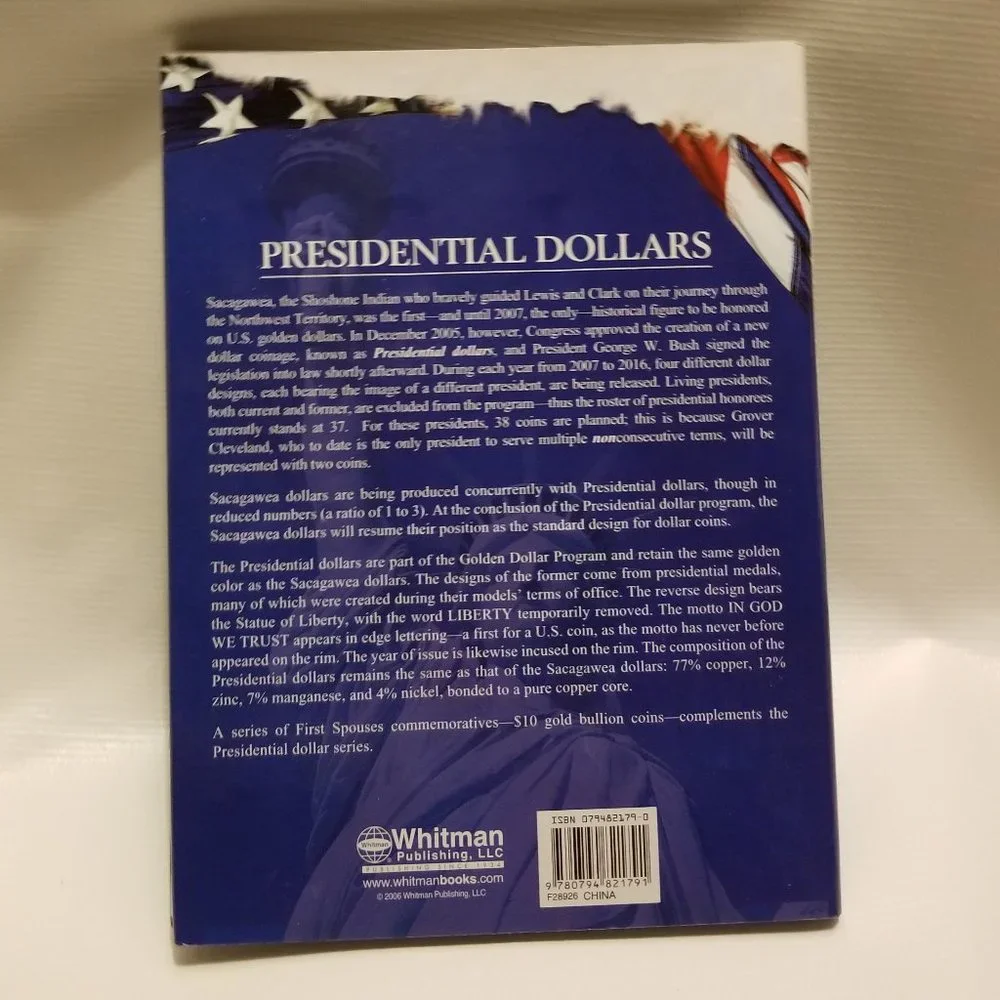 US Presidential Dollars 2007 onwards holder